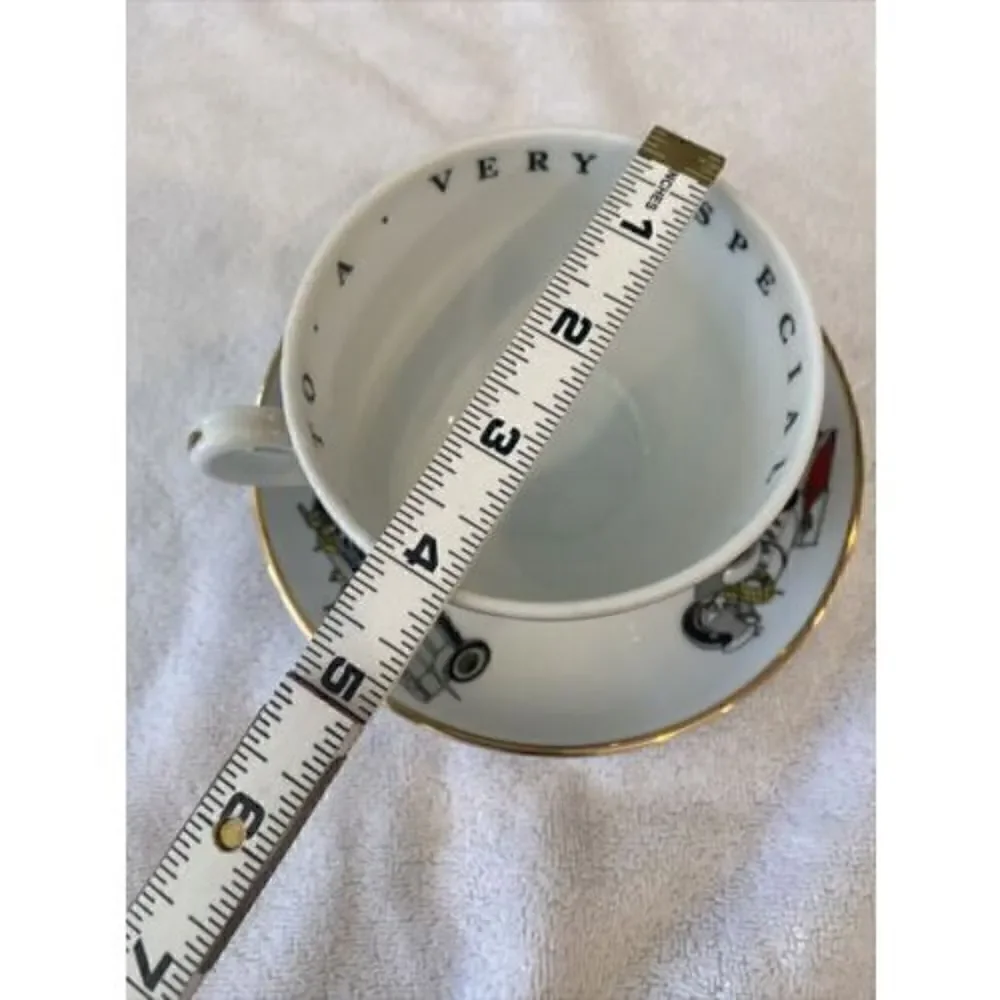 Princess House Exclusive~Vista Alegre Portugal~Vintg Car cup & saucer~Numbered